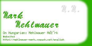 mark mehlmauer business card
